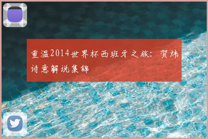 重温2014世界杯西班牙之旅:贺炜诗意解说集锦